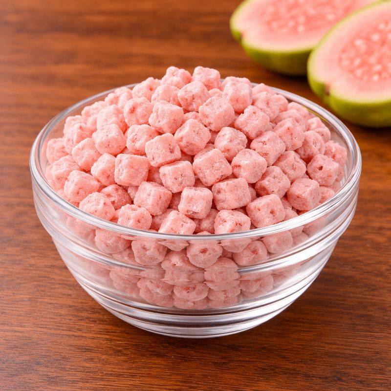 Freeze Dried Pink Guava Cubes — Freeze-Dried Cubes